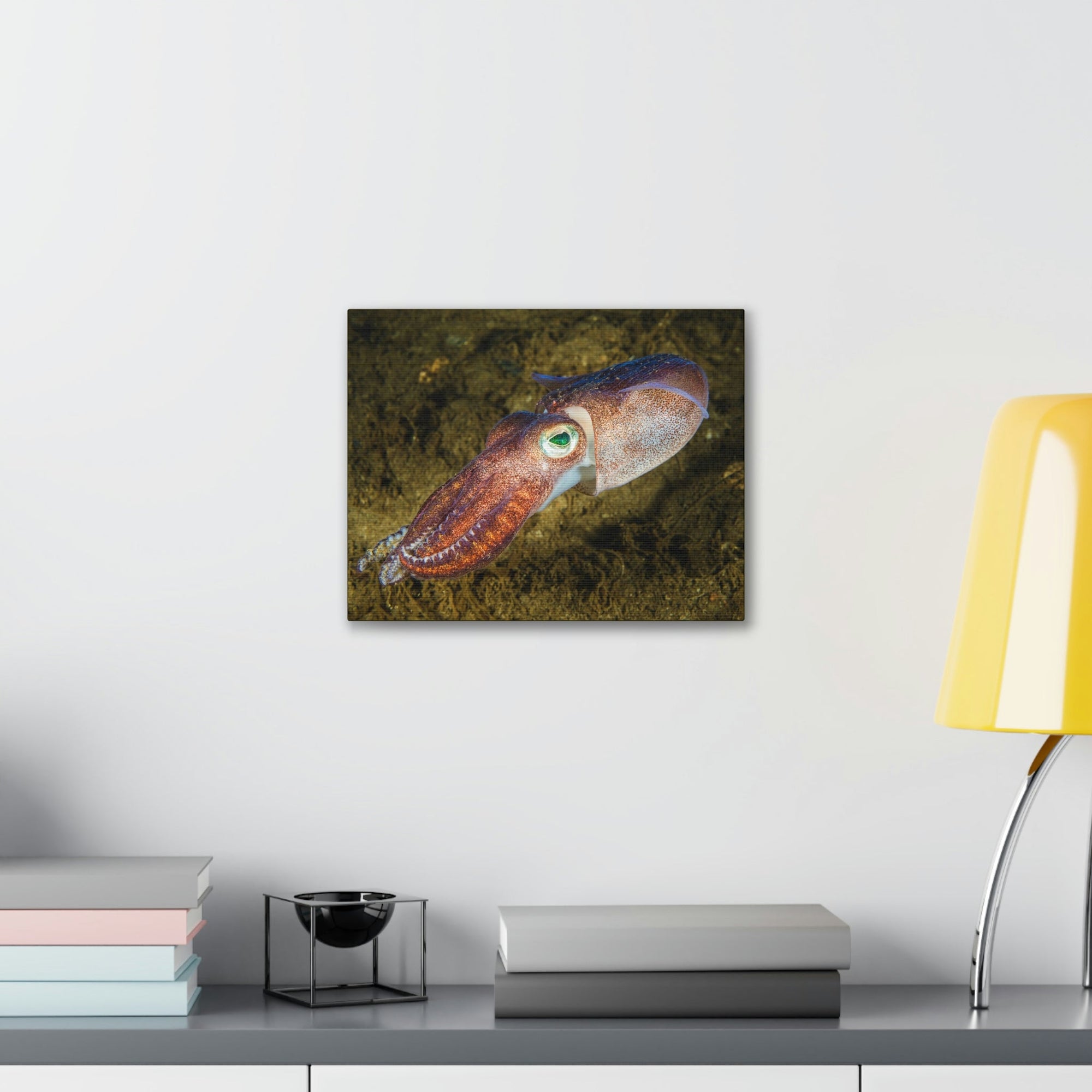 Scripture Walls Squid Hunting Squid on Hunt Print Animal Wall Art Wildlife Canvas Prints Wall Art Ready to Hang Unframed-Express Your Love Gifts