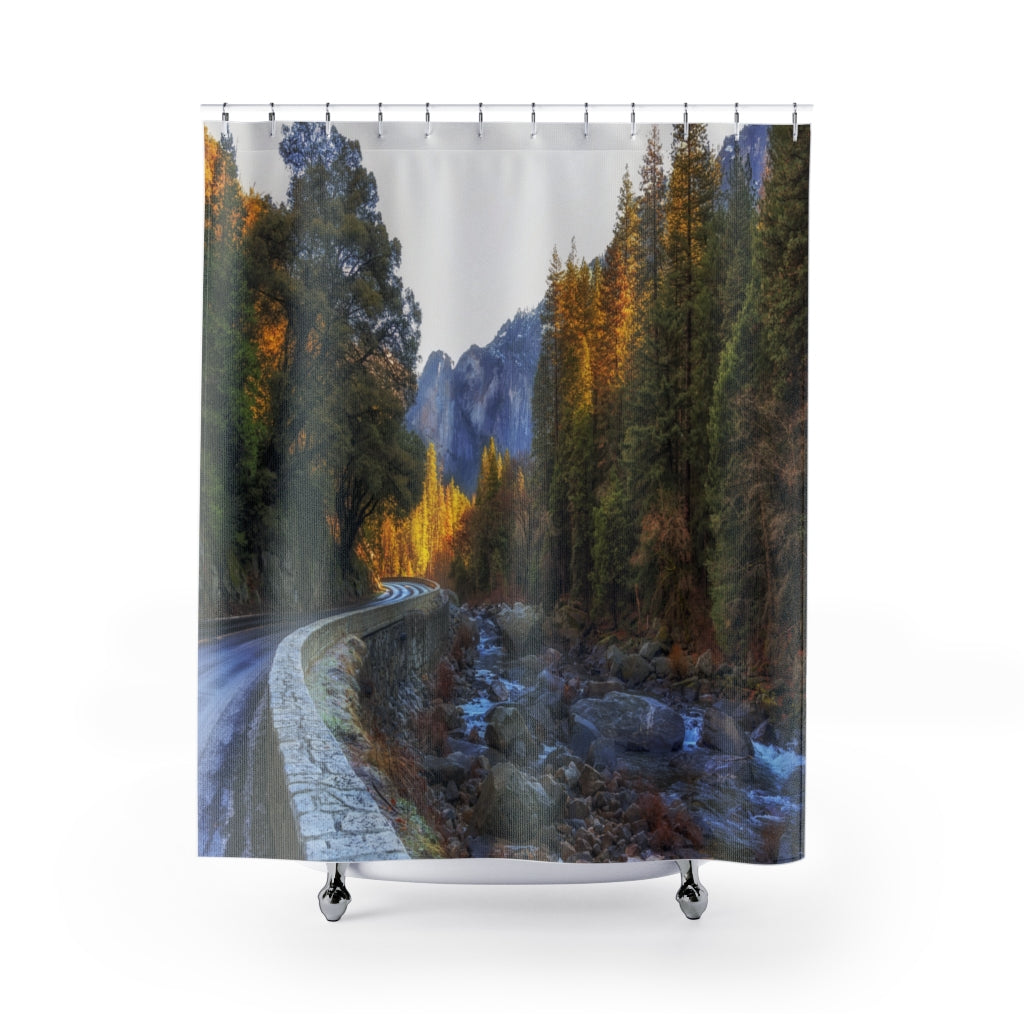 Stony River Bed Stylish Design 71" x 74" Elegant Waterproof Shower Curtain for a Spa-like Bathroom Paradise Exceptional Craftsmanship-Express Your Love Gifts