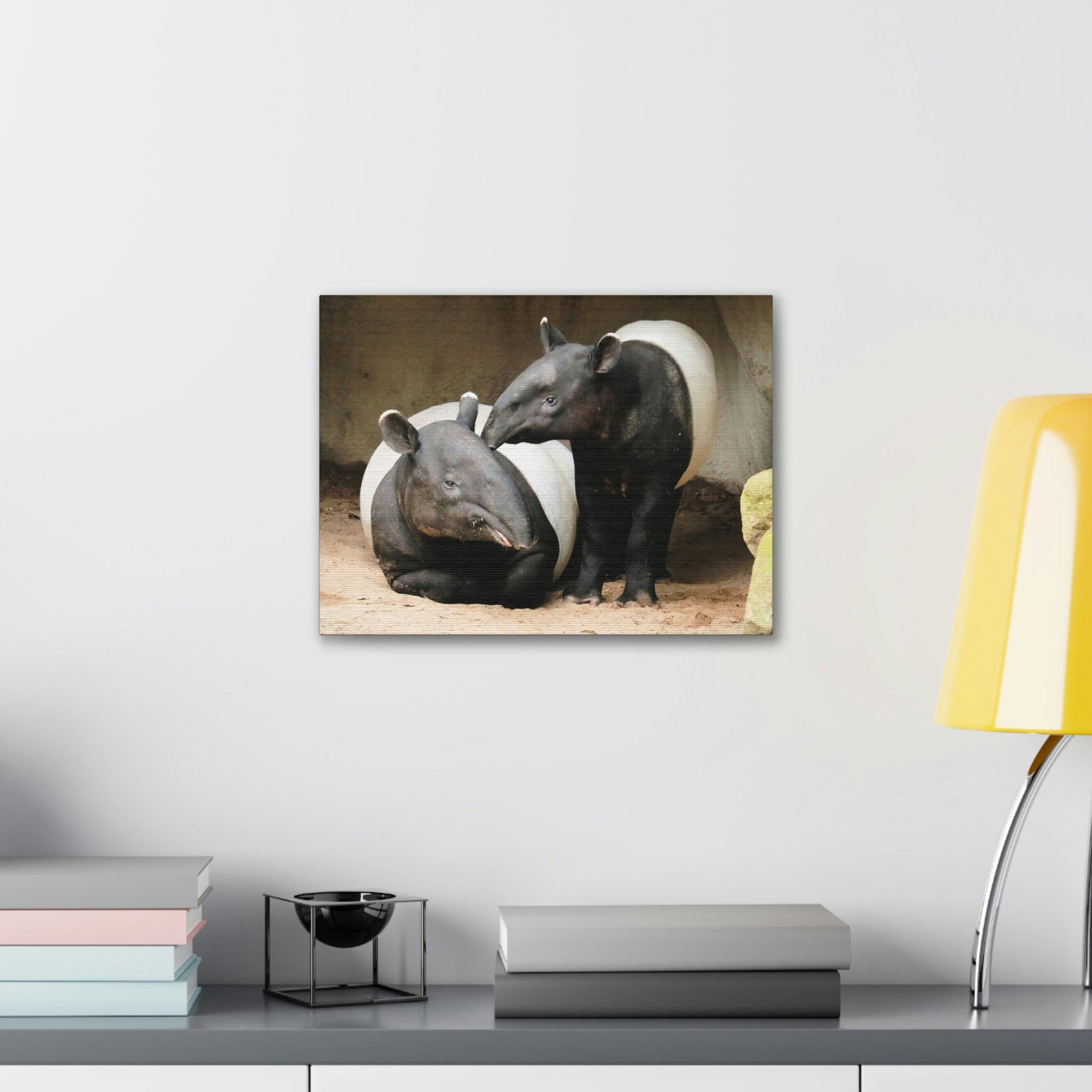 Scripture Walls Tapir Couple Tapir Couple Print Animal Wall Art Wildlife Canvas Prints Wall Art Ready to Hang Unframed-Express Your Love Gifts