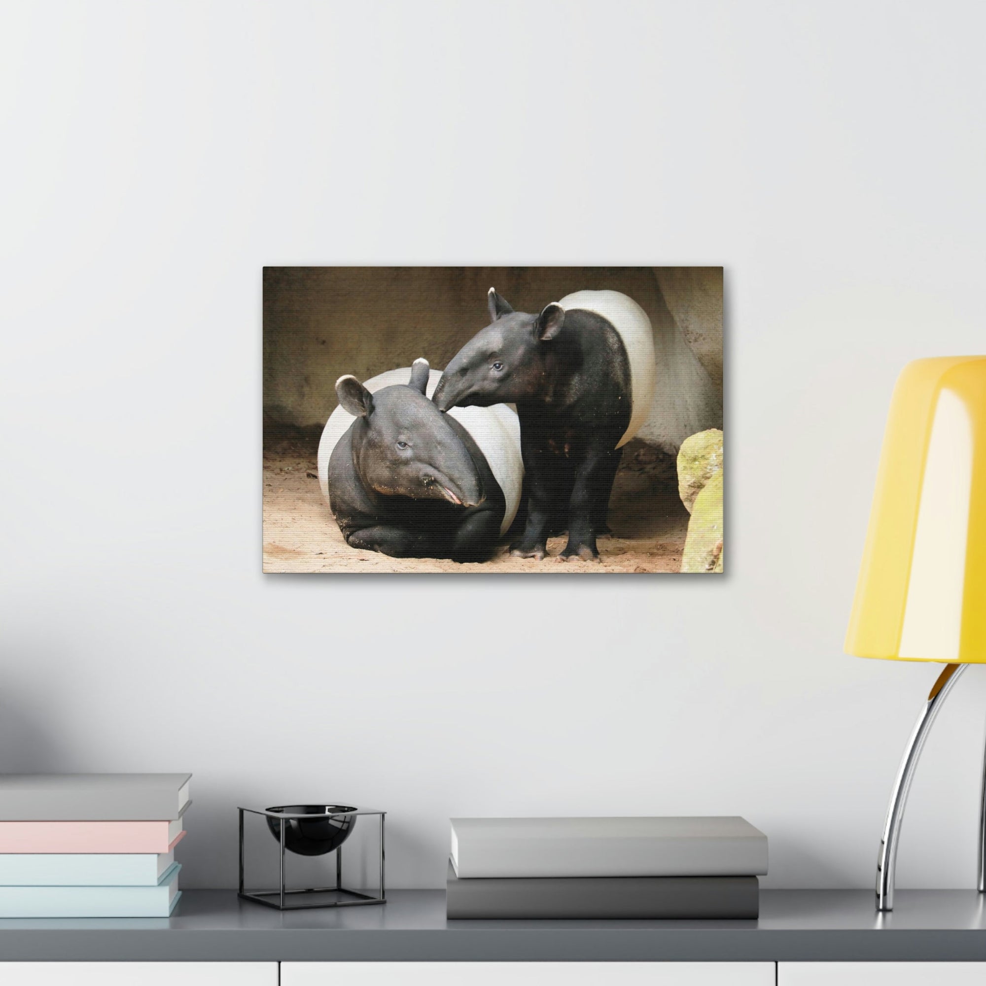 Scripture Walls Tapir Couple Tapir Couple Print Animal Wall Art Wildlife Canvas Prints Wall Art Ready to Hang Unframed-Express Your Love Gifts