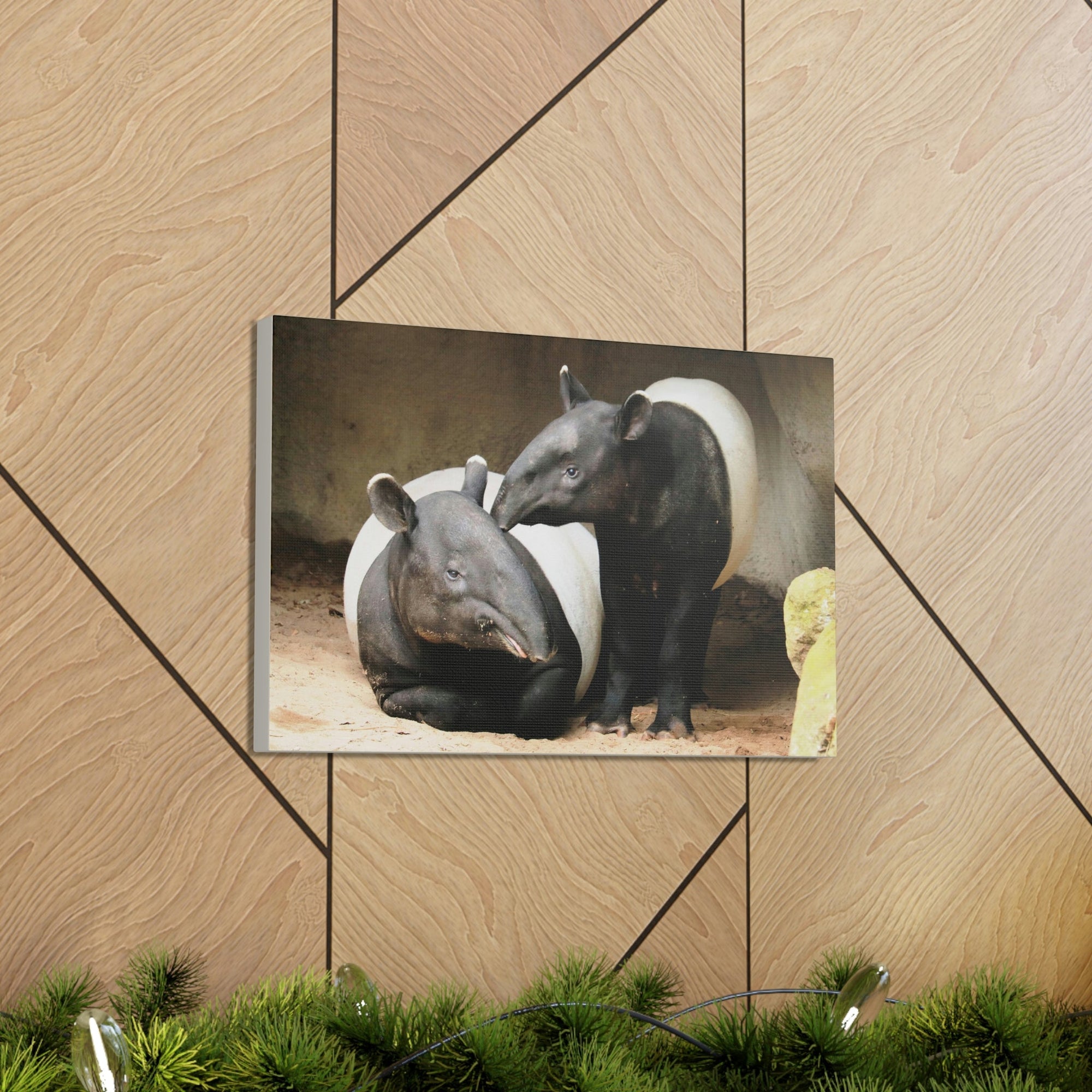 Scripture Walls Tapir Couple Tapir Couple Print Animal Wall Art Wildlife Canvas Prints Wall Art Ready to Hang Unframed-Express Your Love Gifts