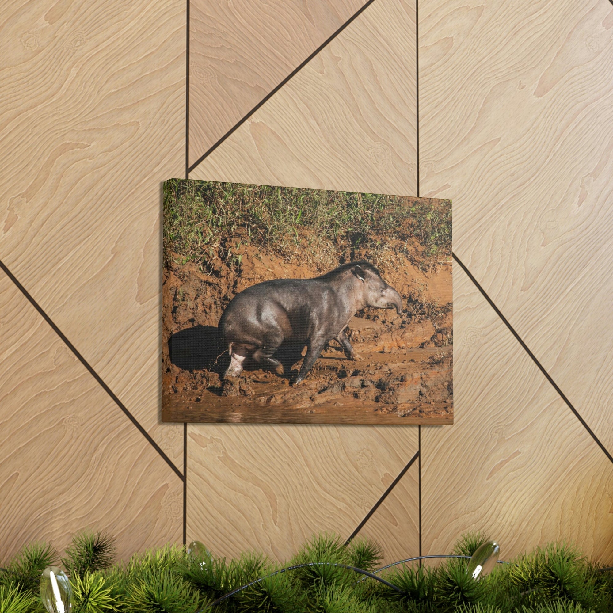 Scripture Walls Tapir Hunting Tapir on Hunt Print Animal Wall Art Wildlife Canvas Prints Wall Art Ready to Hang Unframed-Express Your Love Gifts