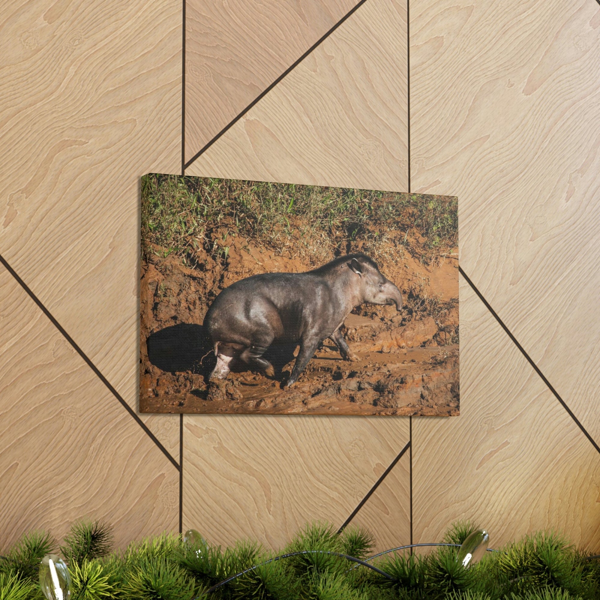 Scripture Walls Tapir Hunting Tapir on Hunt Print Animal Wall Art Wildlife Canvas Prints Wall Art Ready to Hang Unframed-Express Your Love Gifts