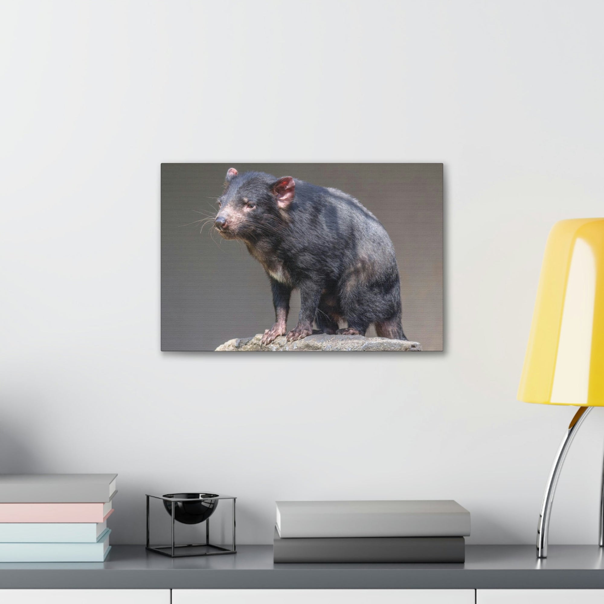 Scripture Walls Tasmanian Devil Hunting Tasmanian Devil on Hunt Print Animal Wall Art Wildlife Canvas Prints Wall Art Ready to Hang Unframed-Express Your Love Gifts