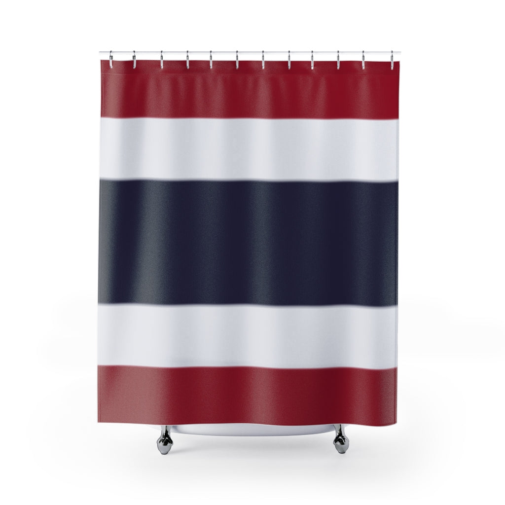 Thailand Flag Stylish Design 71" x 74" Elegant Waterproof Shower Curtain for a Spa-like Bathroom Paradise Exceptional Craftsmanship-Express Your Love Gifts
