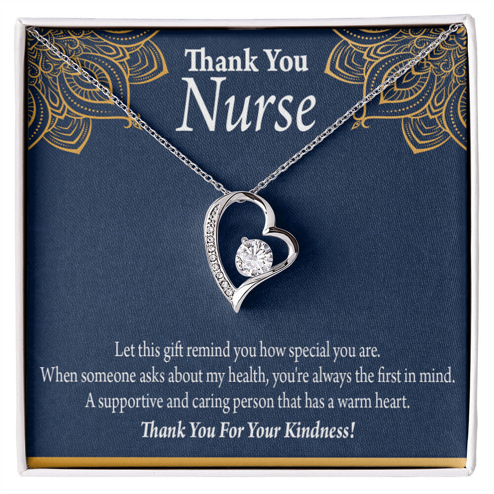 Thank You Nurse Healthcare Medical Worker Nurse Appreciation Gift Forever Necklace w Message Card-Express Your Love Gifts