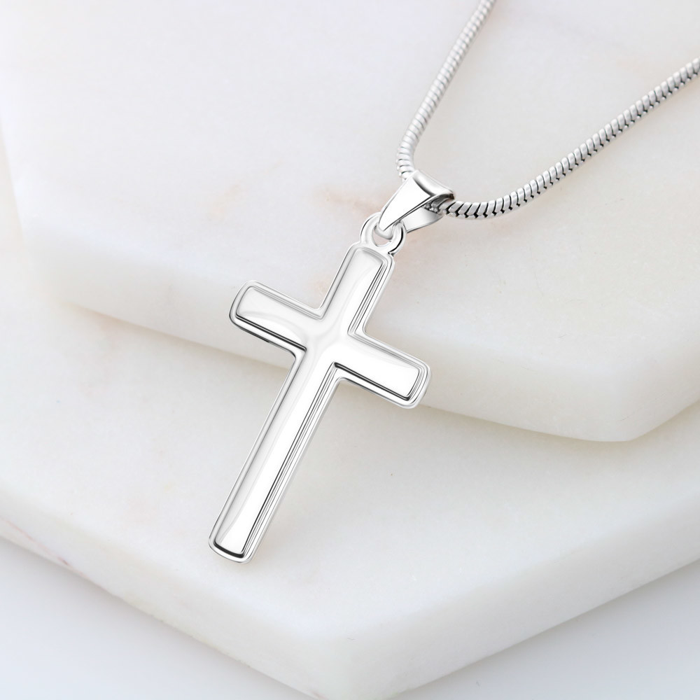 This Is My Prayer Graduation Message Cross Card Necklace w Stainless Steel Pendant-Express Your Love Gifts