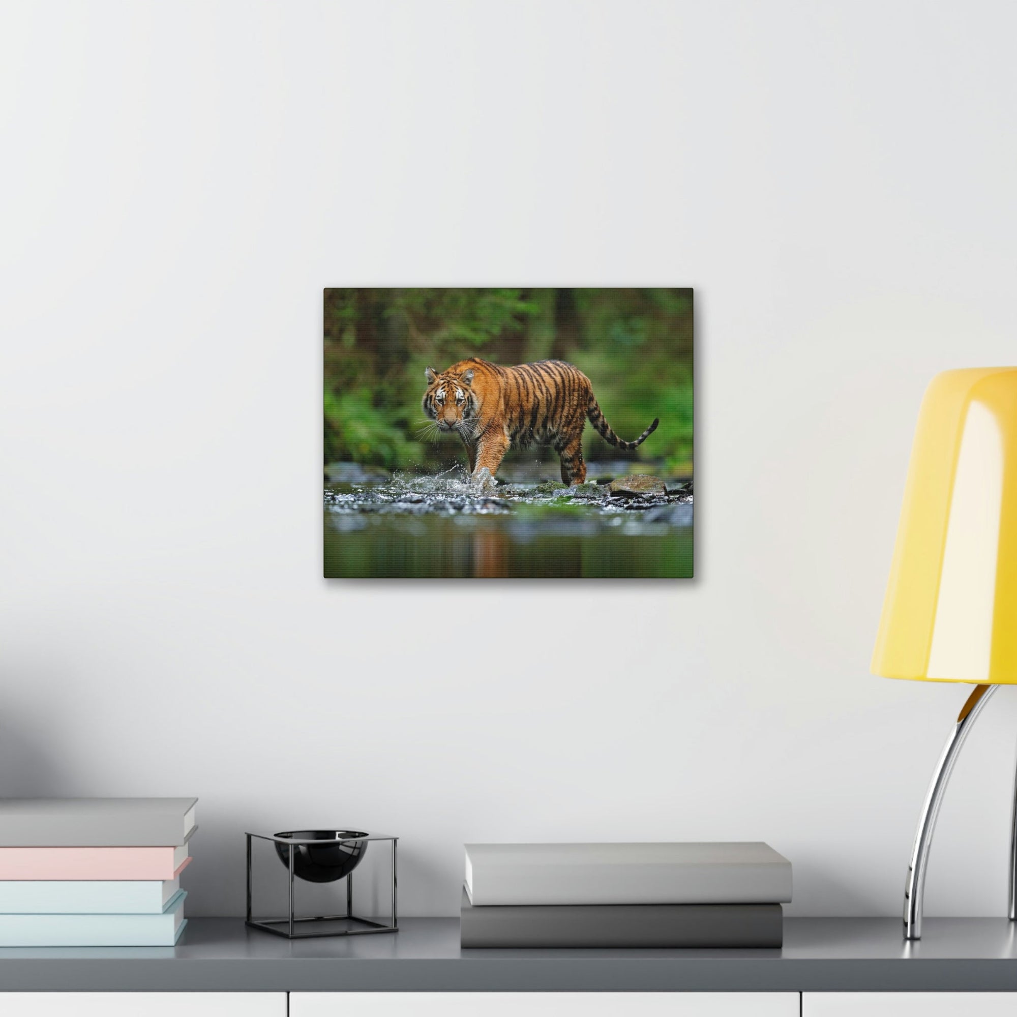 Scripture Walls Tiger Hunting Tiger on Hunt Print Animal Wall Art Wildlife Canvas Prints Wall Art Ready to Hang Unframed-Express Your Love Gifts