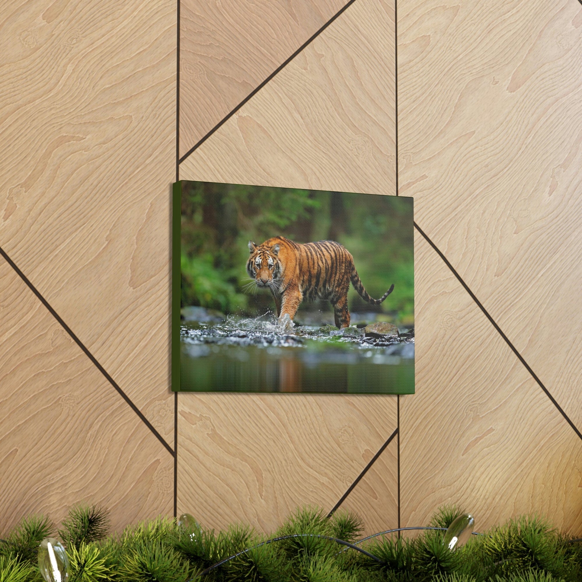 Scripture Walls Tiger Hunting Tiger on Hunt Print Animal Wall Art Wildlife Canvas Prints Wall Art Ready to Hang Unframed-Express Your Love Gifts