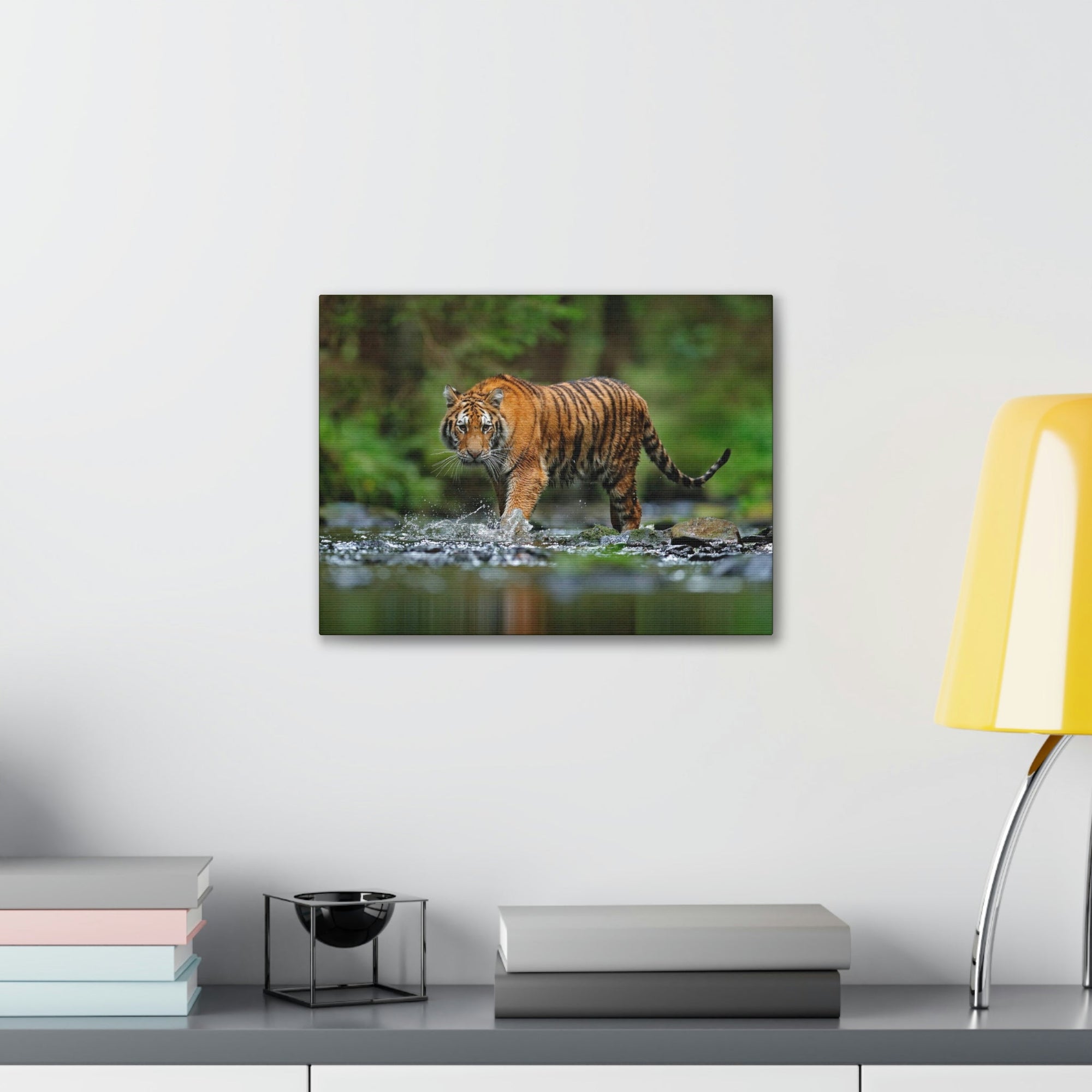 Scripture Walls Tiger Hunting Tiger on Hunt Print Animal Wall Art Wildlife Canvas Prints Wall Art Ready to Hang Unframed-Express Your Love Gifts