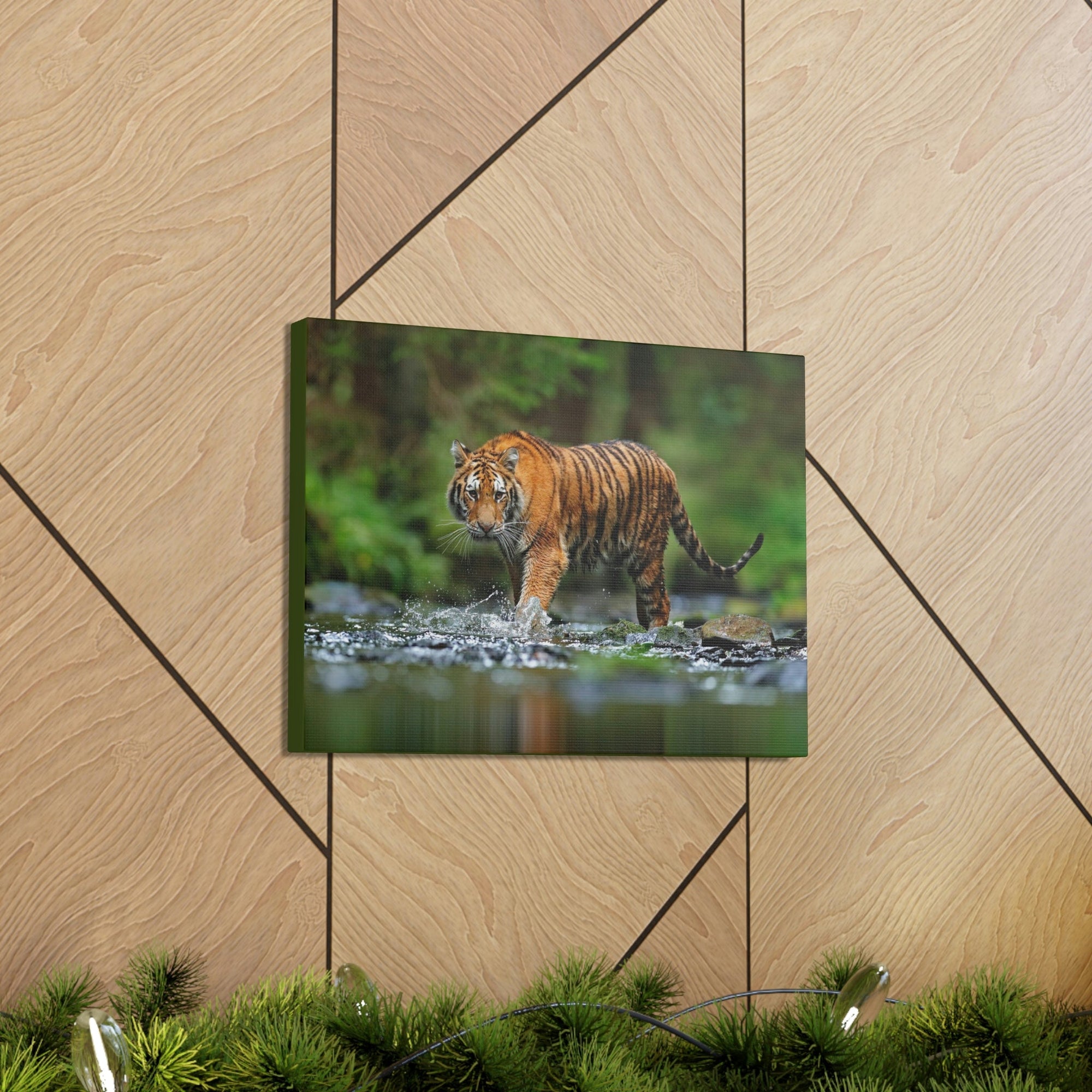 Scripture Walls Tiger Hunting Tiger on Hunt Print Animal Wall Art Wildlife Canvas Prints Wall Art Ready to Hang Unframed-Express Your Love Gifts