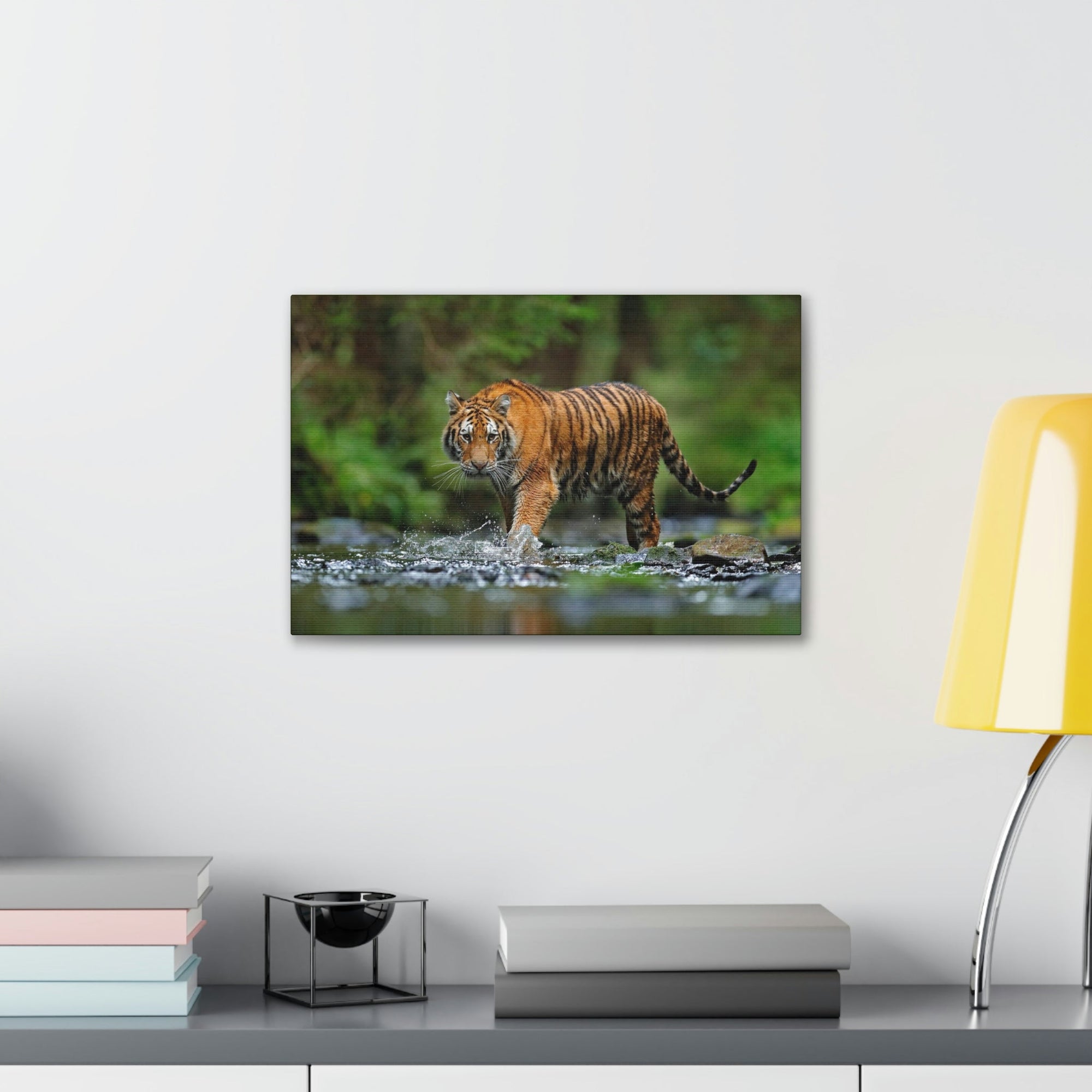 Scripture Walls Tiger Hunting Tiger on Hunt Print Animal Wall Art Wildlife Canvas Prints Wall Art Ready to Hang Unframed-Express Your Love Gifts