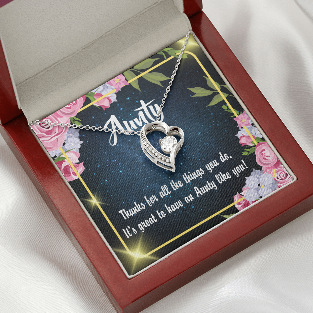 To Aunt Auntie Like You Forever Love Necklace-Express Your Love Gifts