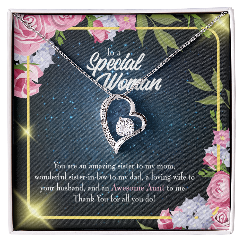 To Aunt Awesome Auntie Forever Love Necklace-Express Your Love Gifts