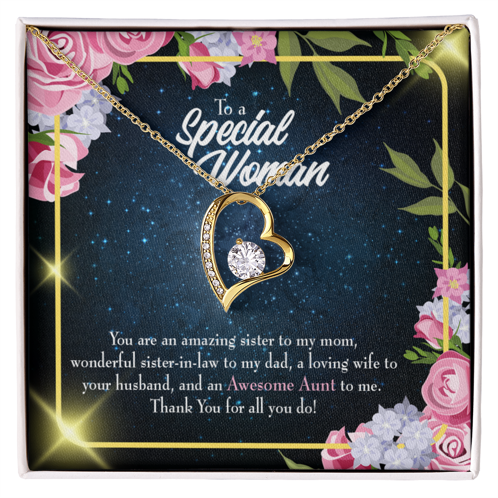 To Aunt Awesome Auntie Forever Love Necklace-Express Your Love Gifts