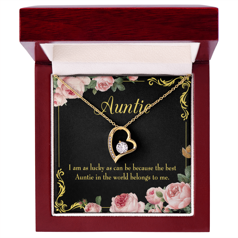 To Aunt Best Auntie Forever Love Necklace-Express Your Love Gifts