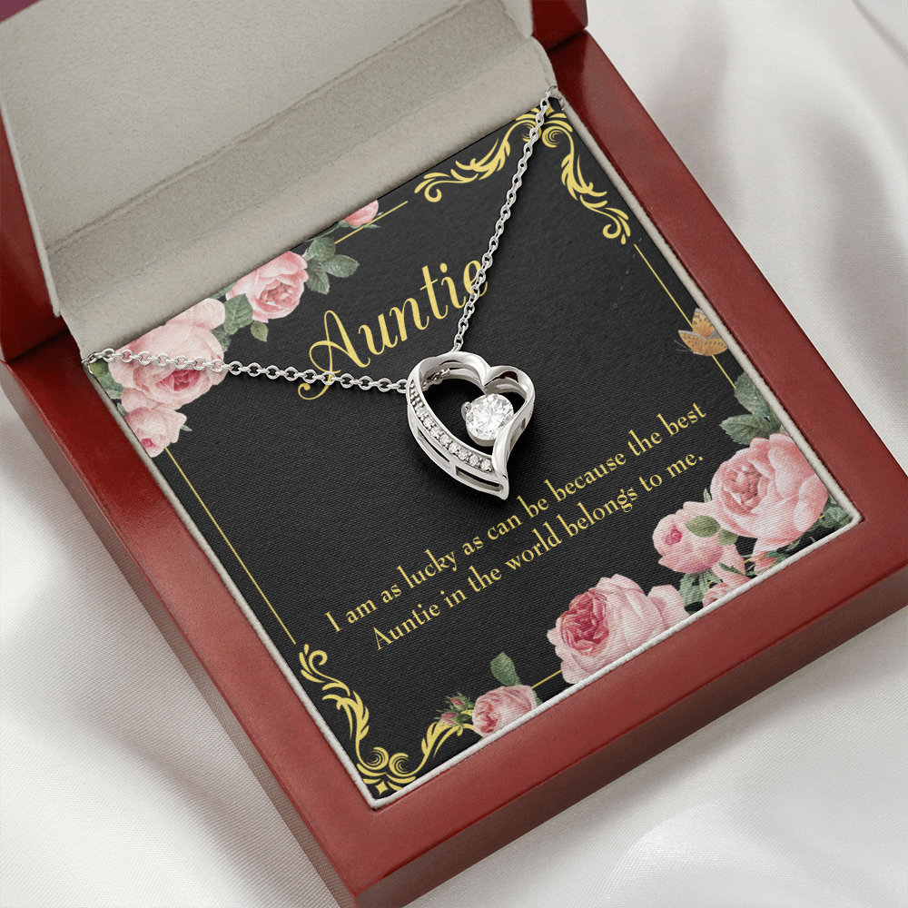 To Aunt Best Auntie Forever Love Necklace-Express Your Love Gifts