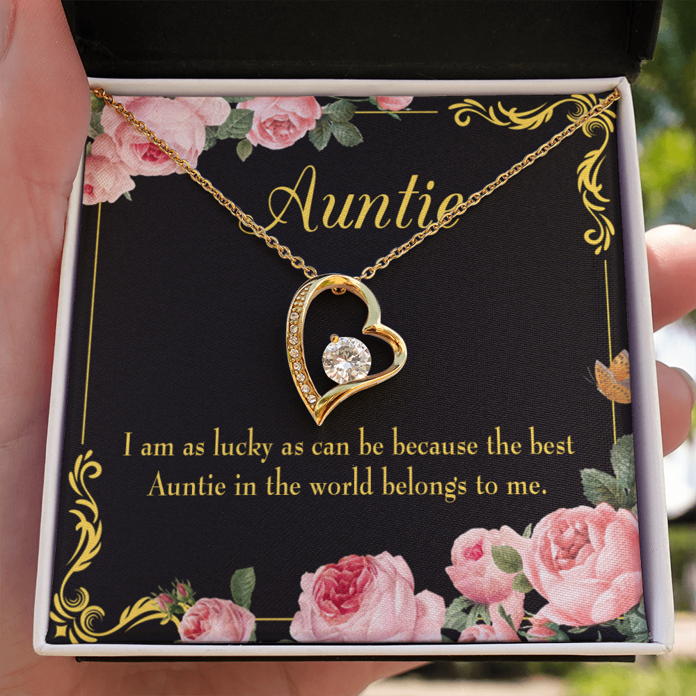 To Aunt Best Auntie Forever Love Necklace-Express Your Love Gifts