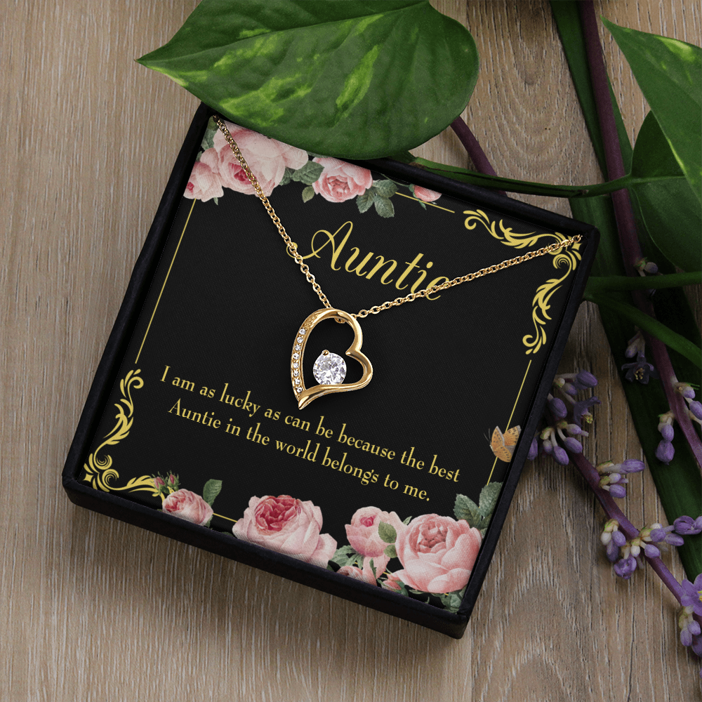 To Aunt Best Auntie Forever Love Necklace-Express Your Love Gifts