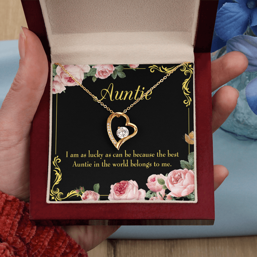 To Aunt Best Auntie Forever Love Necklace-Express Your Love Gifts