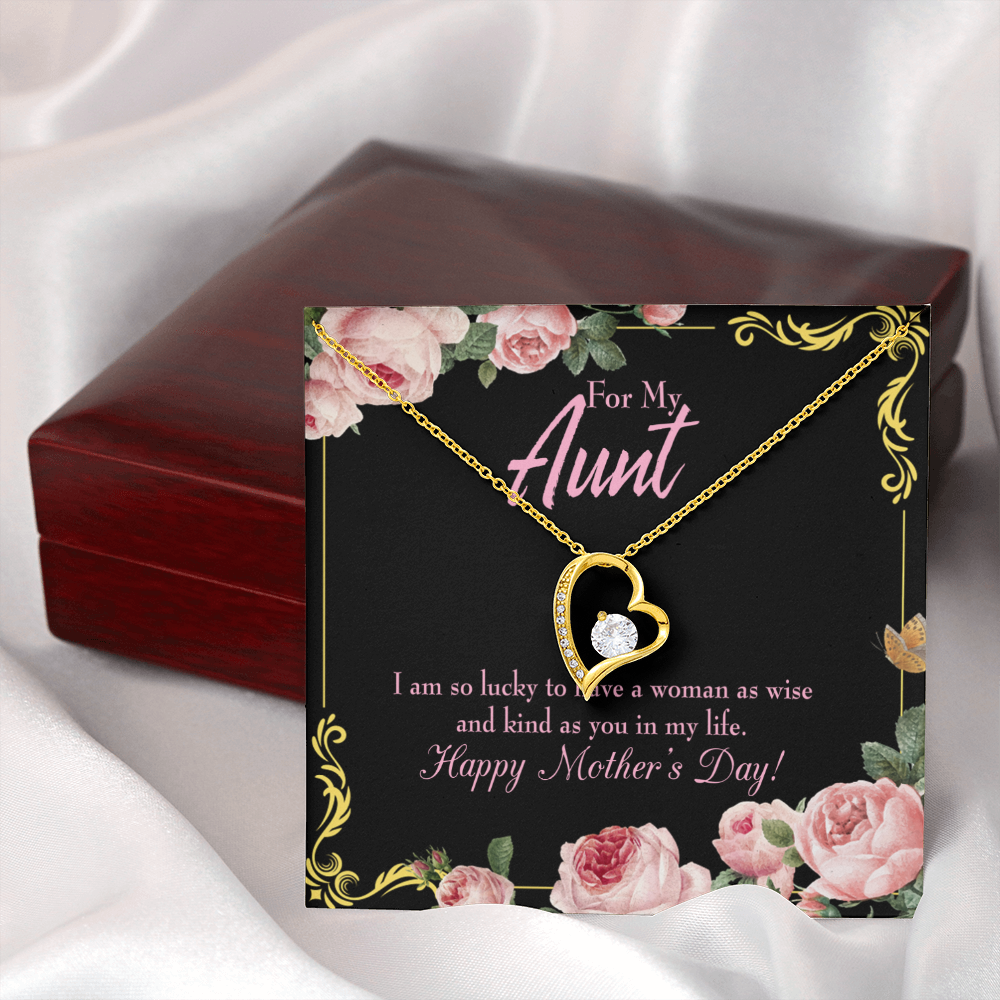 To Aunt I'm So Lucky Forever Love Necklace-Express Your Love Gifts