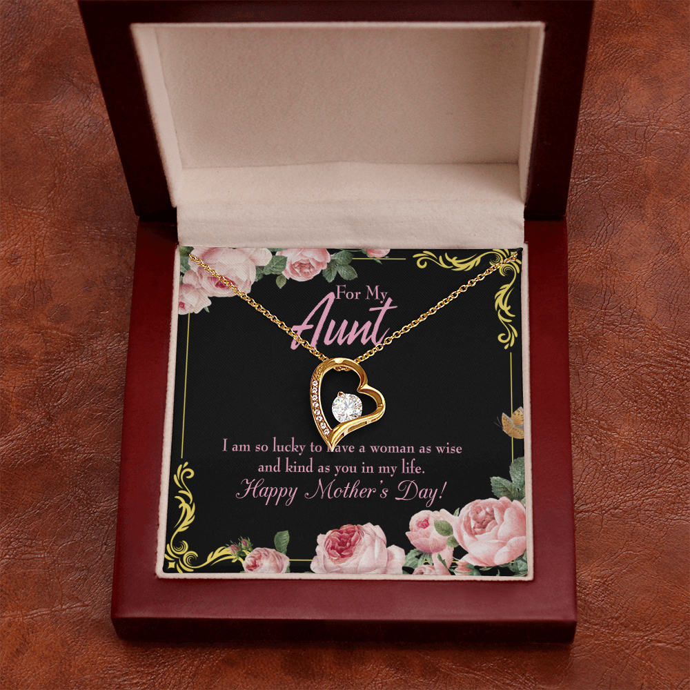 To Aunt I'm So Lucky Forever Love Necklace-Express Your Love Gifts