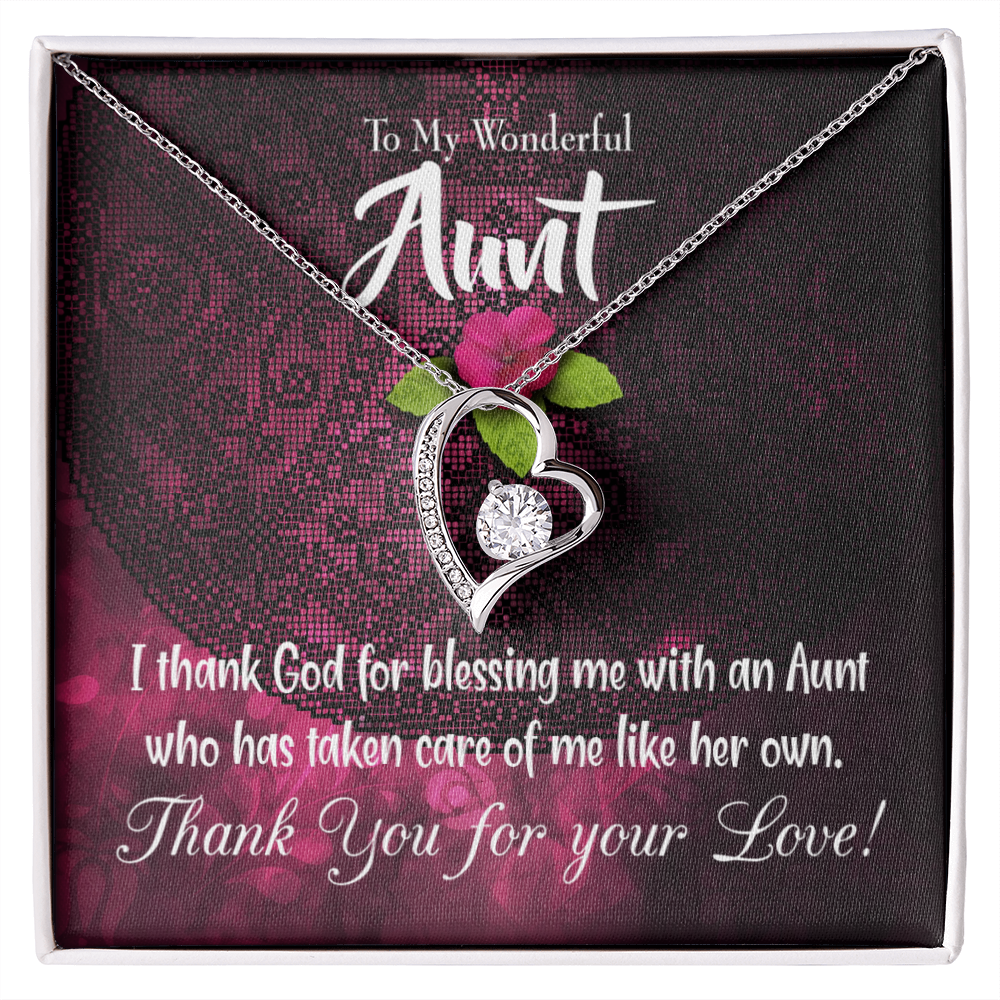 To Aunt I Thank God Forever Love Necklace-Express Your Love Gifts