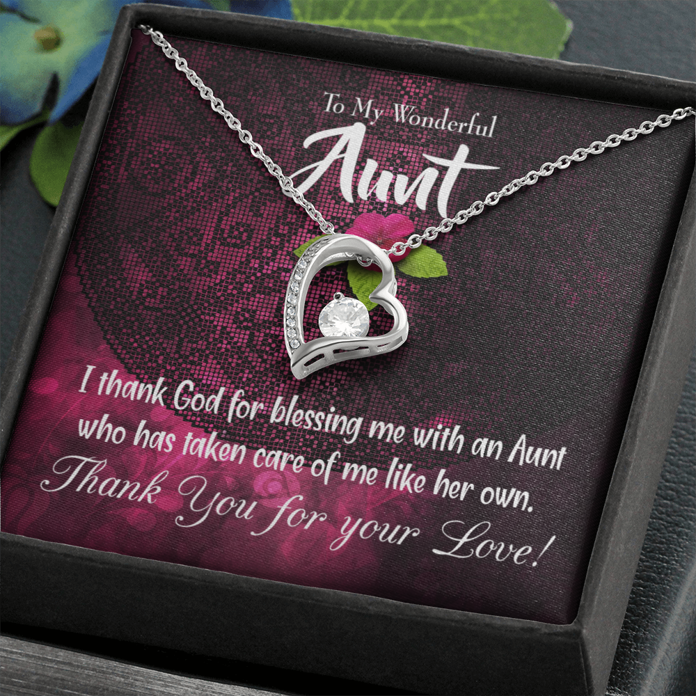 To Aunt I Thank God Forever Love Necklace-Express Your Love Gifts