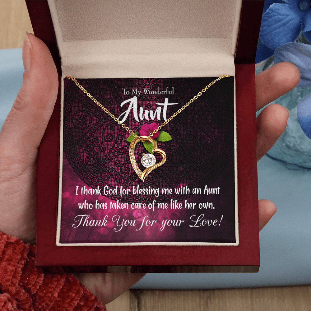To Aunt I Thank God Forever Love Necklace-Express Your Love Gifts