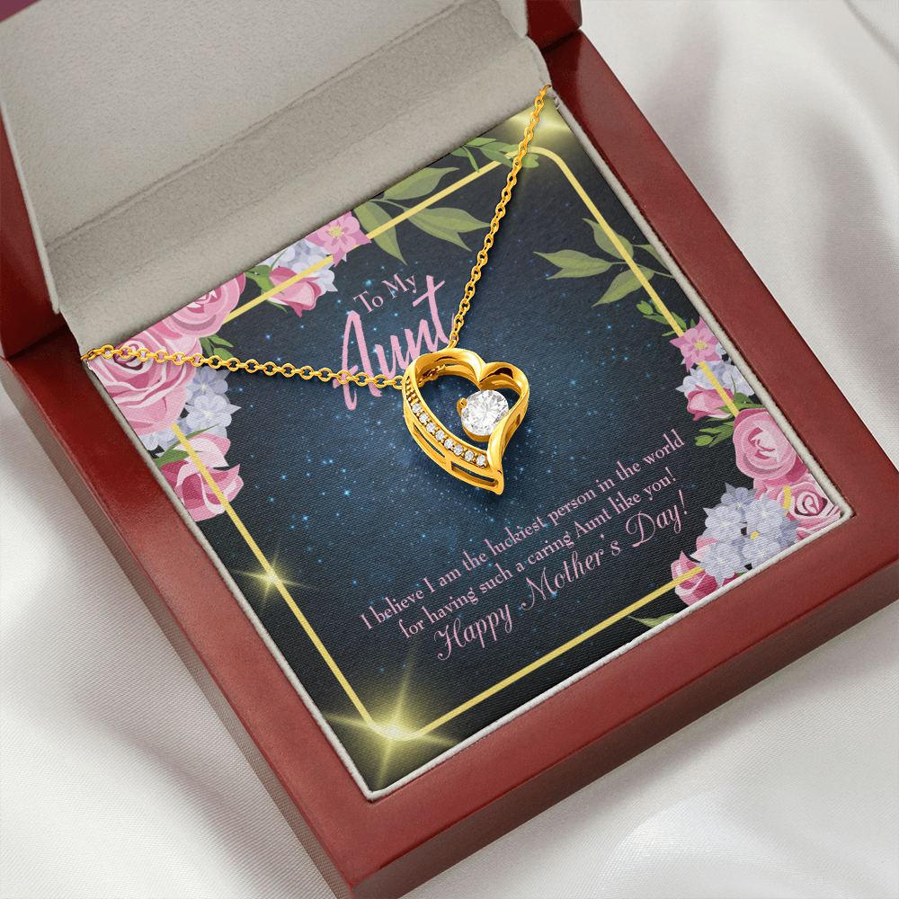 To Aunt Luckiest Aunt Forever Love Necklace-Express Your Love Gifts