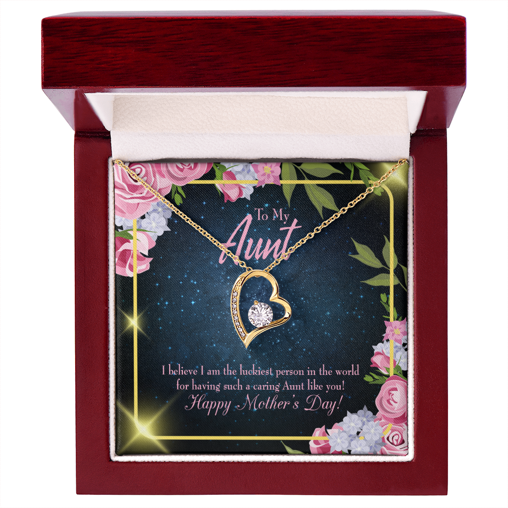 To Aunt Luckiest Aunt Forever Love Necklace-Express Your Love Gifts