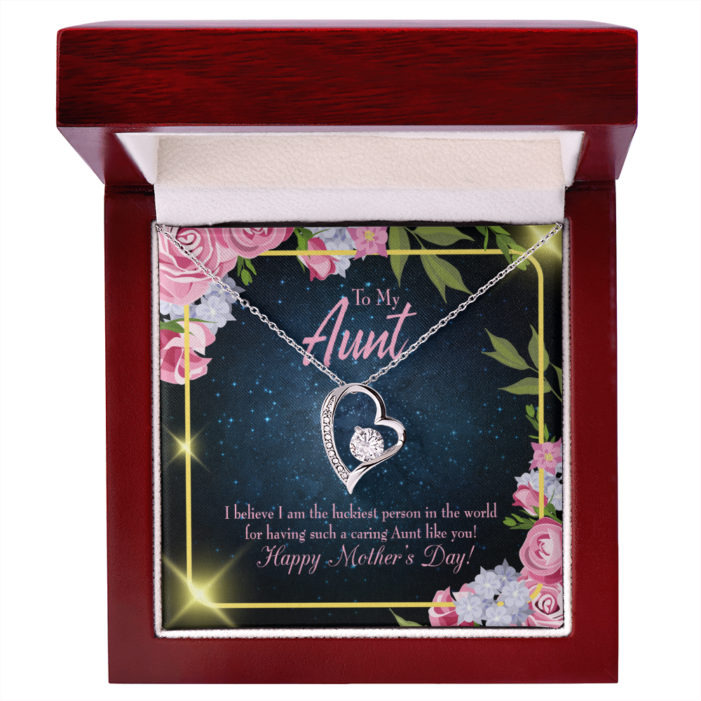 To Aunt Luckiest Aunt Forever Love Necklace-Express Your Love Gifts