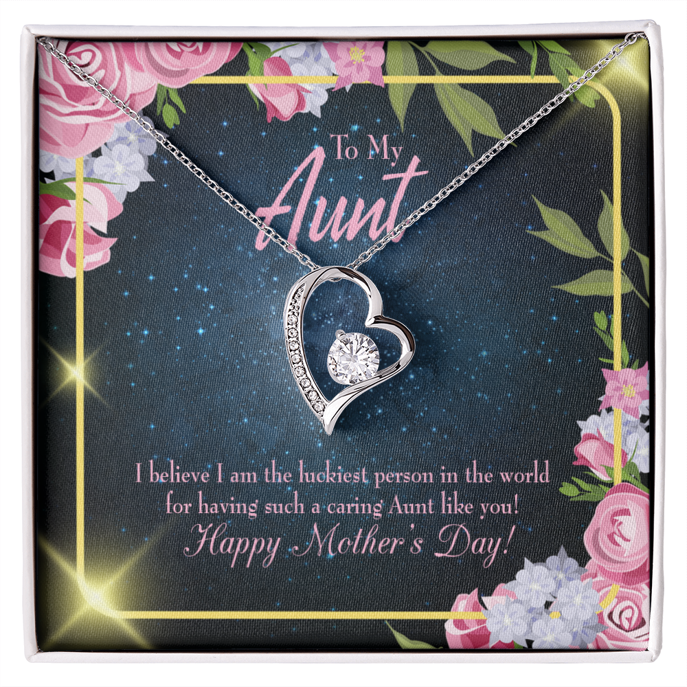 To Aunt Luckiest Aunt Forever Love Necklace-Express Your Love Gifts