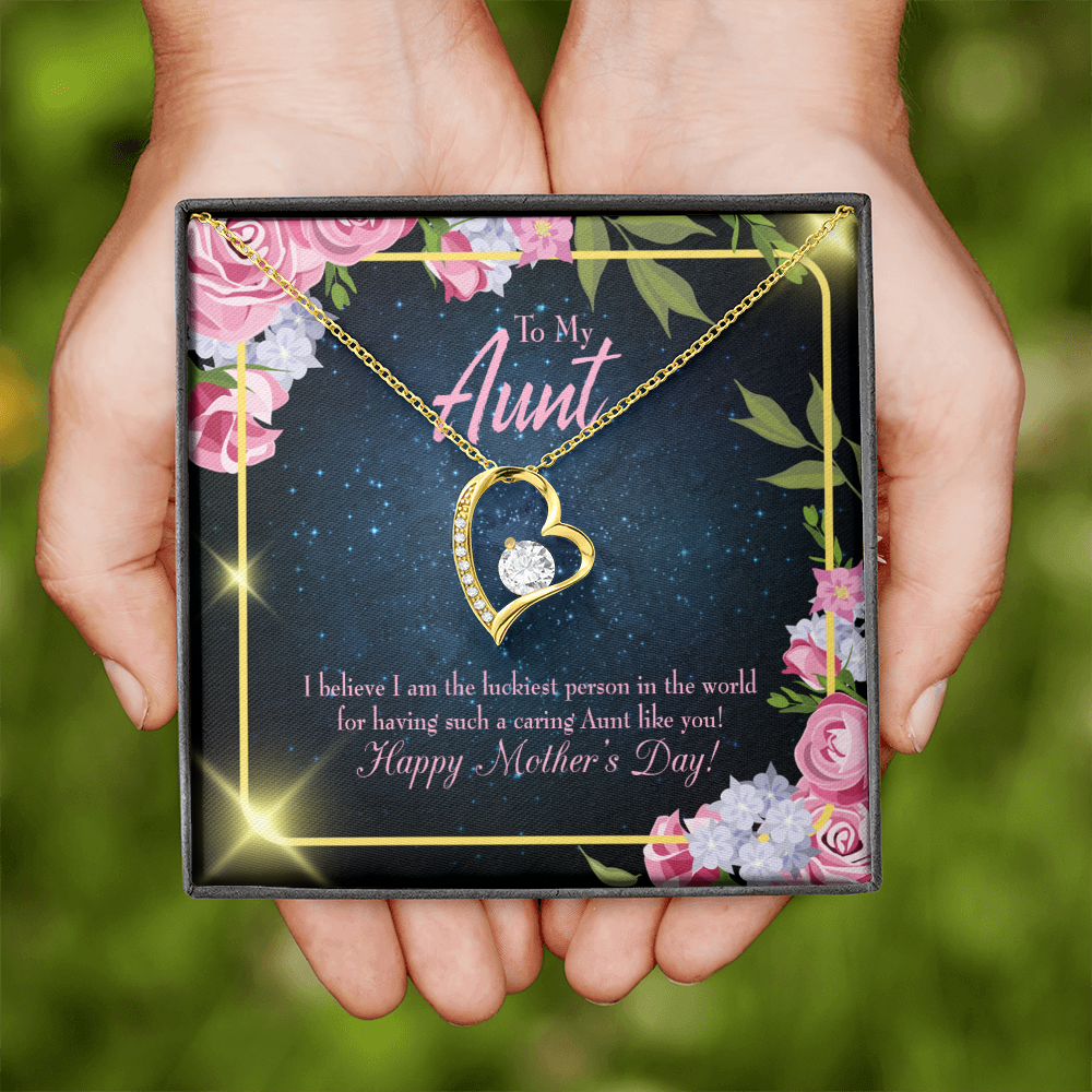 To Aunt Luckiest Aunt Forever Love Necklace-Express Your Love Gifts