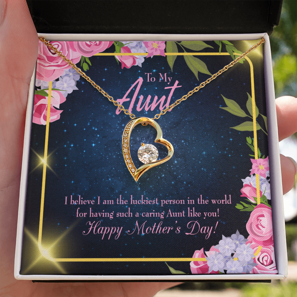 To Aunt Luckiest Aunt Forever Love Necklace-Express Your Love Gifts