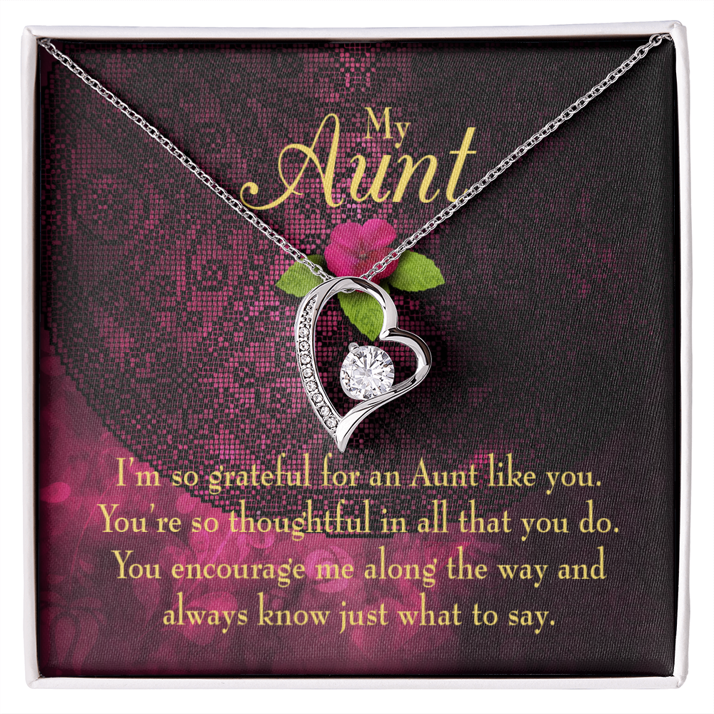 To Aunt So Grateful Forever Love Necklace-Express Your Love Gifts