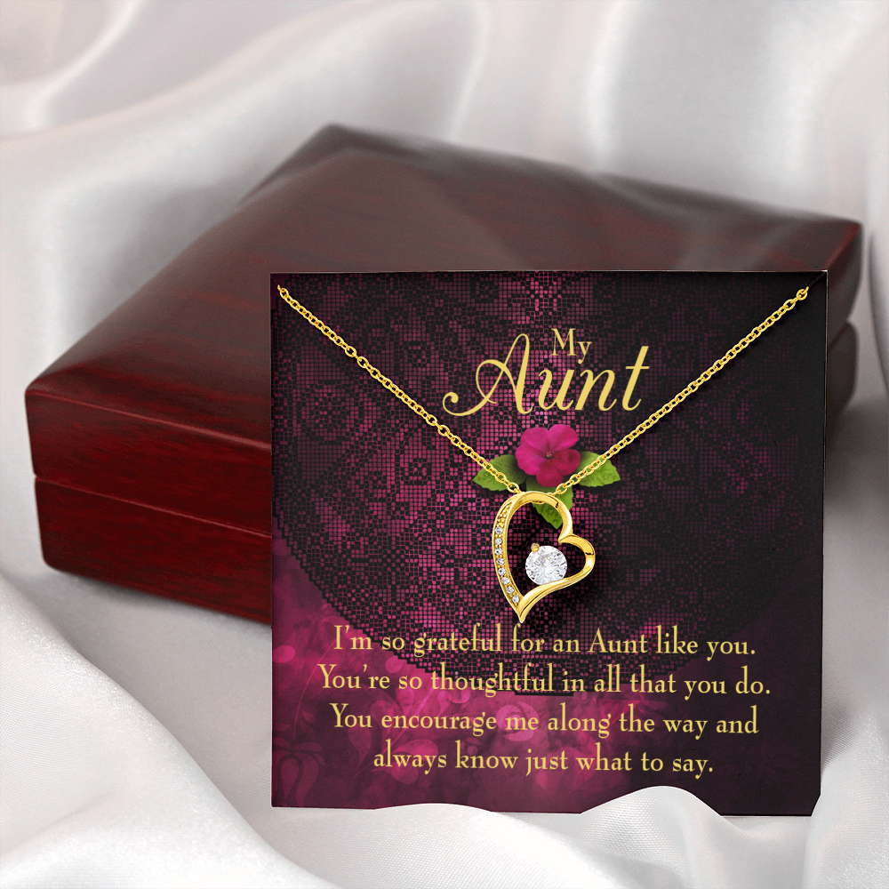 To Aunt So Grateful Forever Love Necklace-Express Your Love Gifts