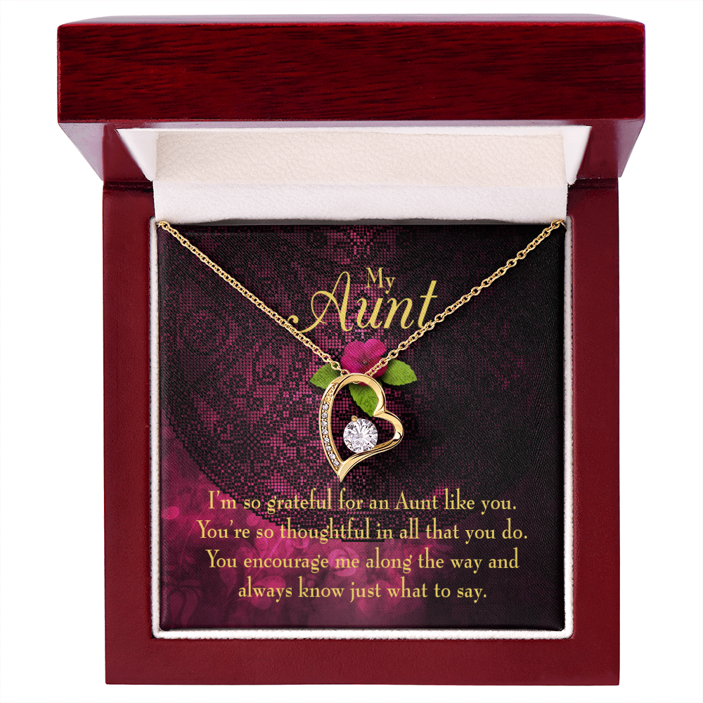 To Aunt So Grateful Forever Love Necklace-Express Your Love Gifts