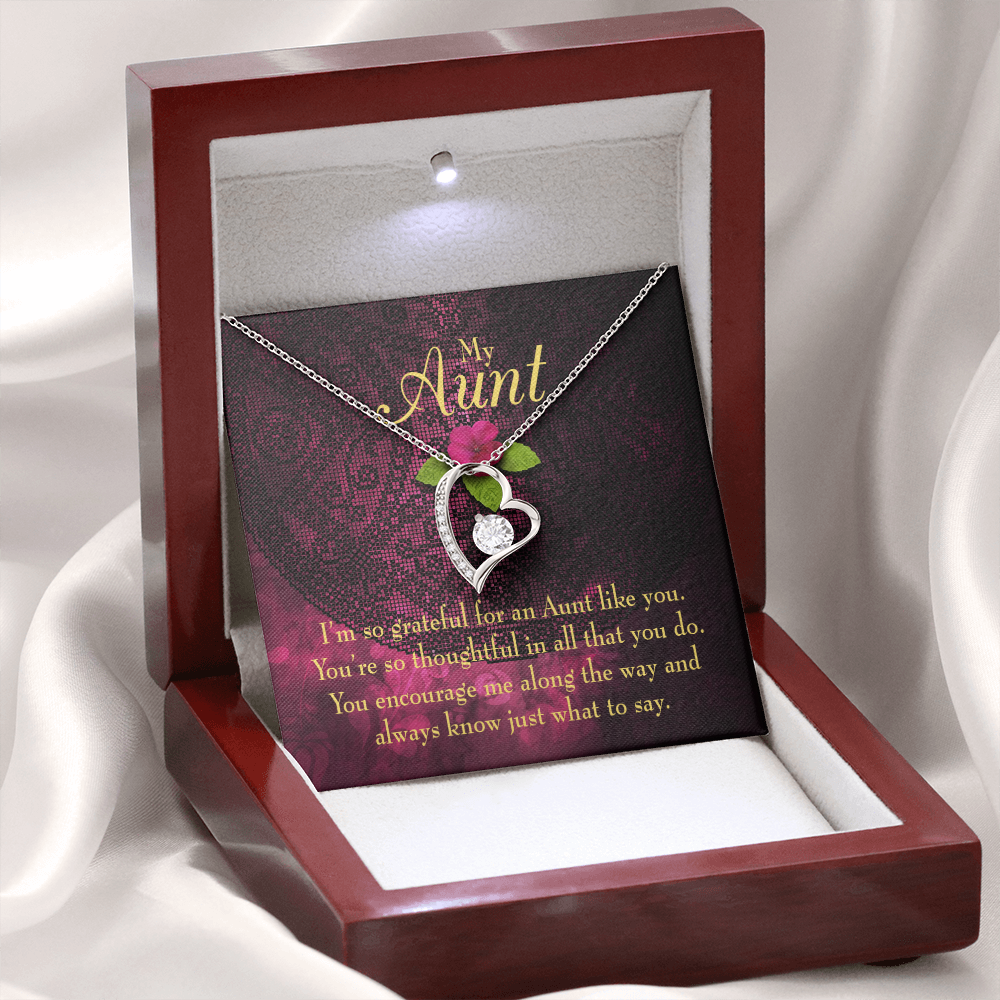 To Aunt So Grateful Forever Love Necklace-Express Your Love Gifts