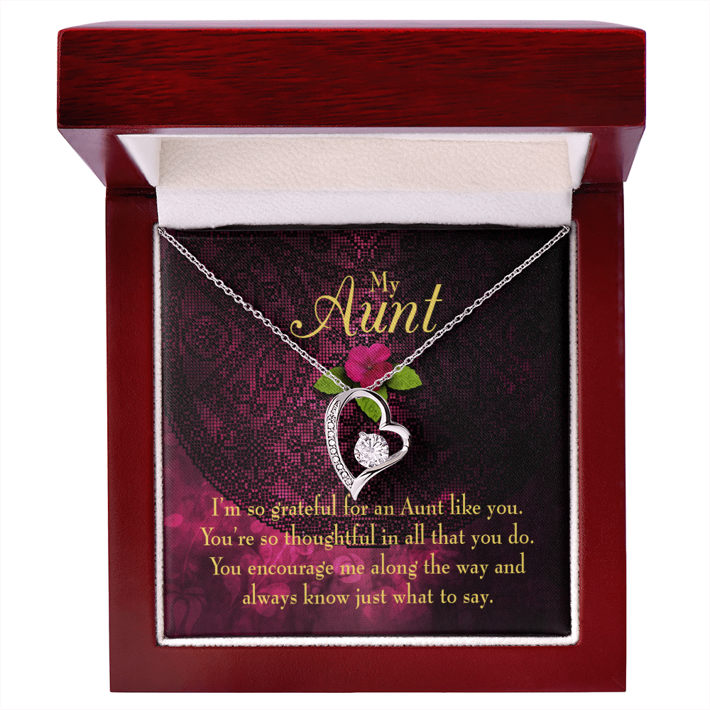 To Aunt So Grateful Forever Love Necklace-Express Your Love Gifts