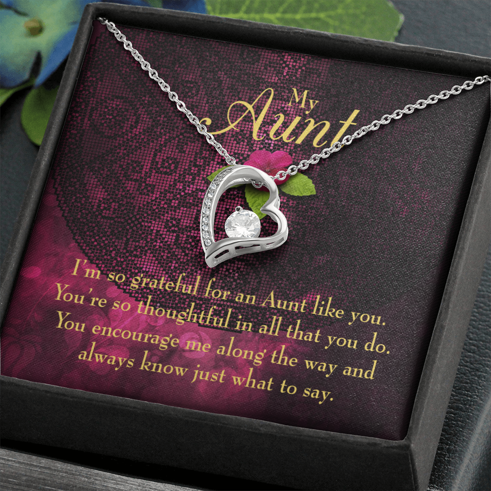 To Aunt So Grateful Forever Love Necklace-Express Your Love Gifts