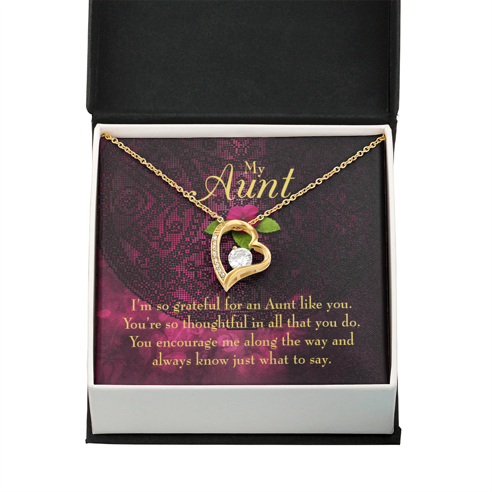 To Aunt So Grateful Forever Love Necklace-Express Your Love Gifts