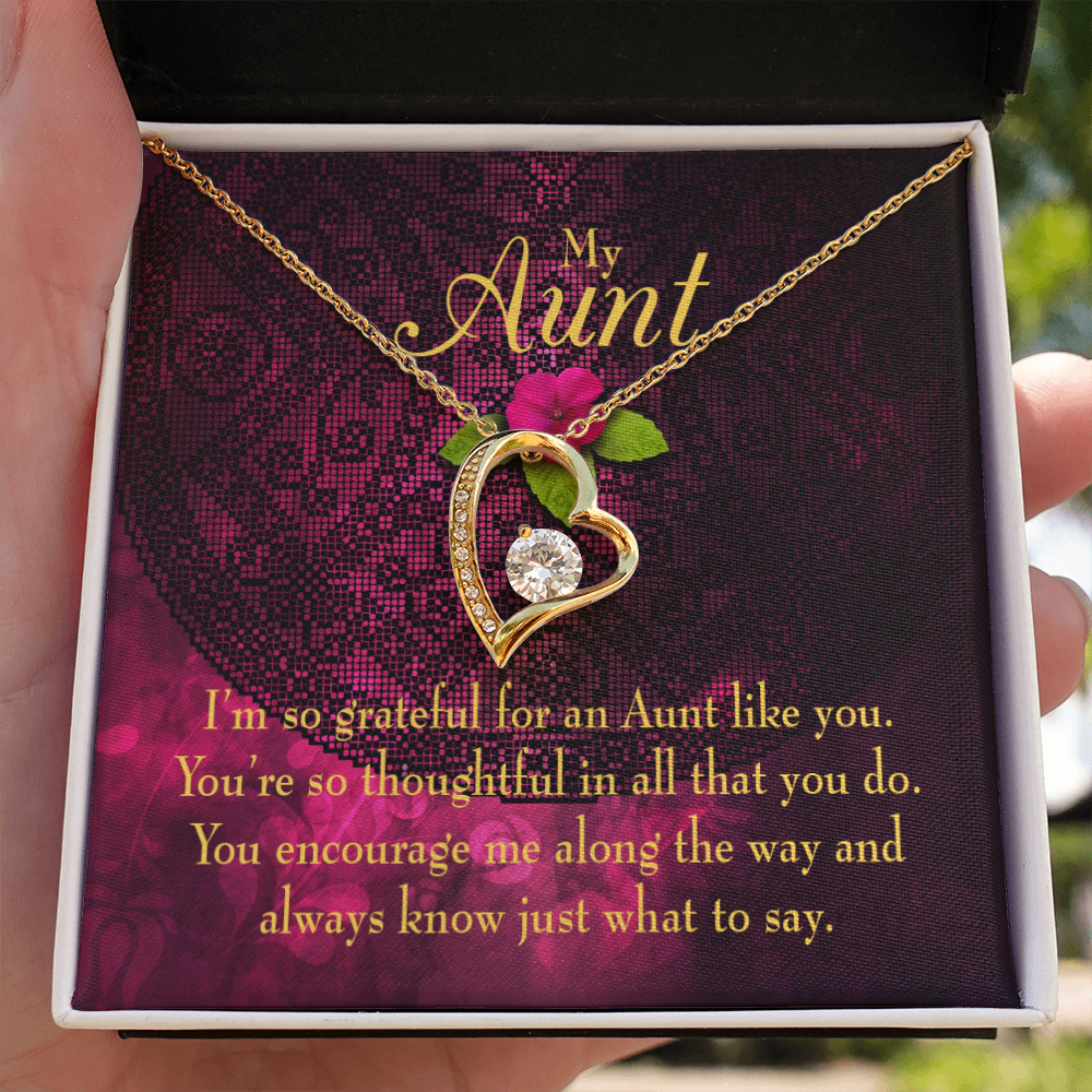 To Aunt So Grateful Forever Love Necklace-Express Your Love Gifts