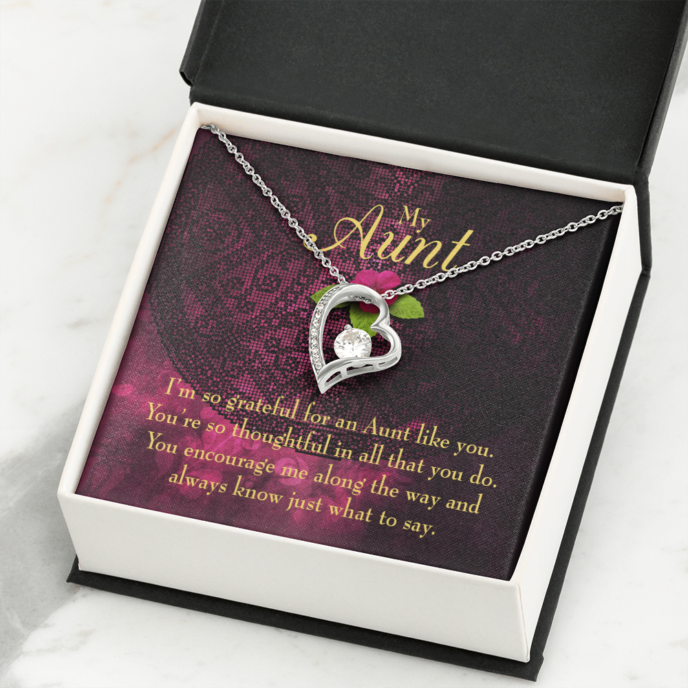 To Aunt So Grateful Forever Love Necklace-Express Your Love Gifts