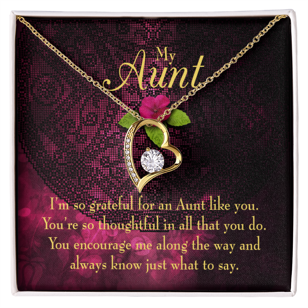 To Aunt So Grateful Forever Love Necklace-Express Your Love Gifts