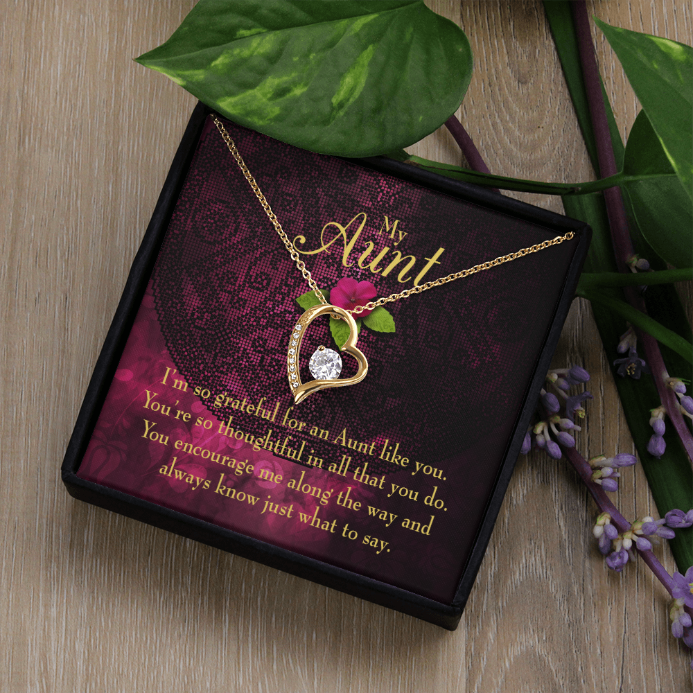 To Aunt So Grateful Forever Love Necklace-Express Your Love Gifts