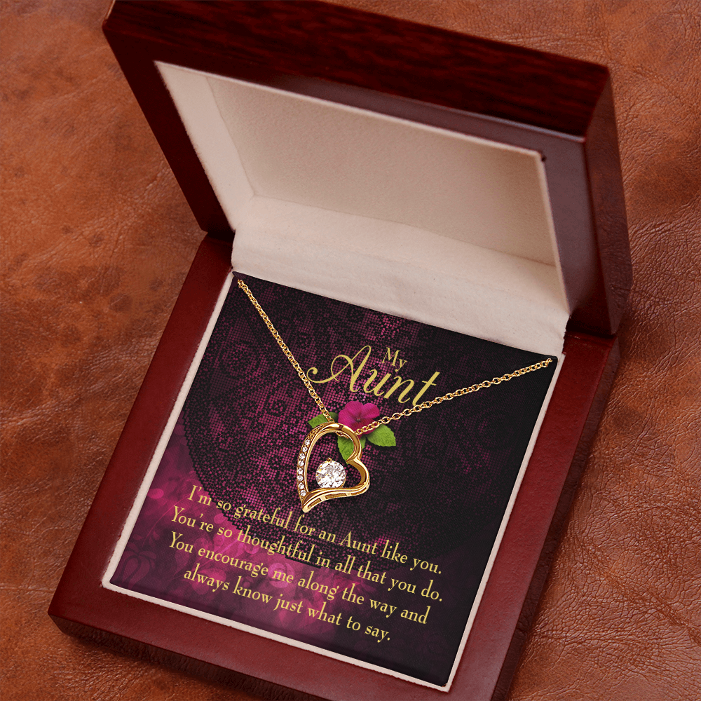 To Aunt So Grateful Forever Love Necklace-Express Your Love Gifts