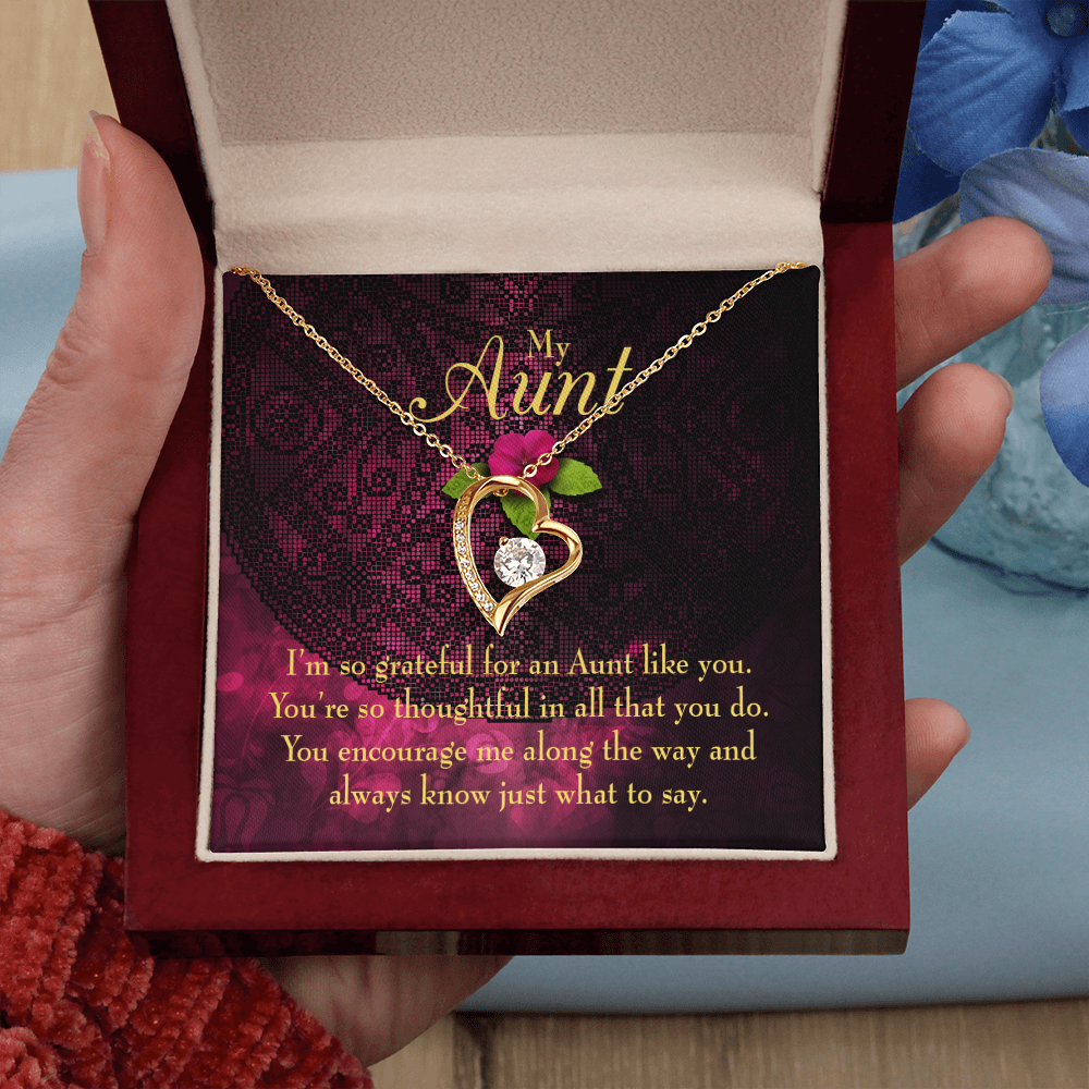 To Aunt So Grateful Forever Love Necklace-Express Your Love Gifts