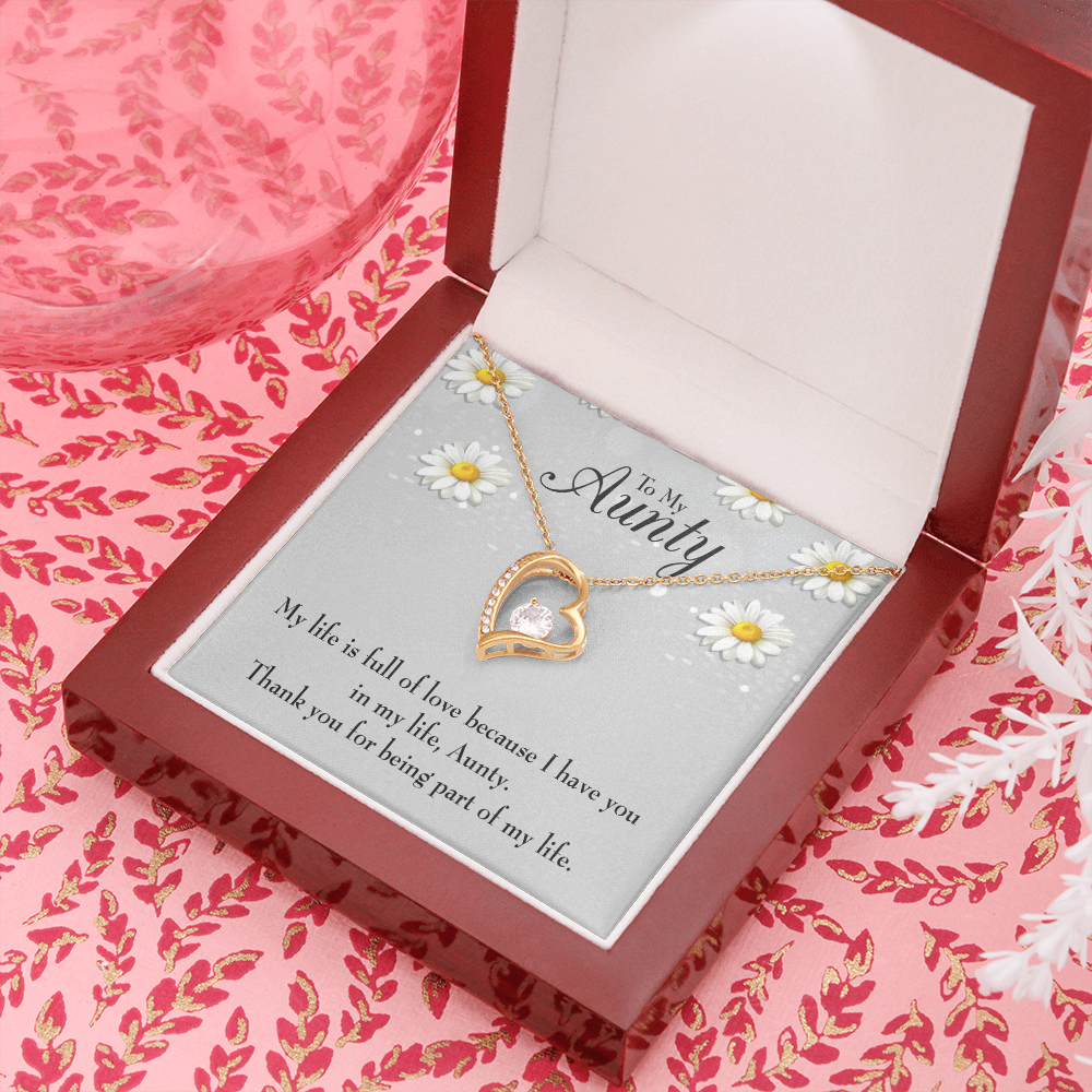 To Aunt Thank You Auntie Forever Love Necklace-Express Your Love Gifts