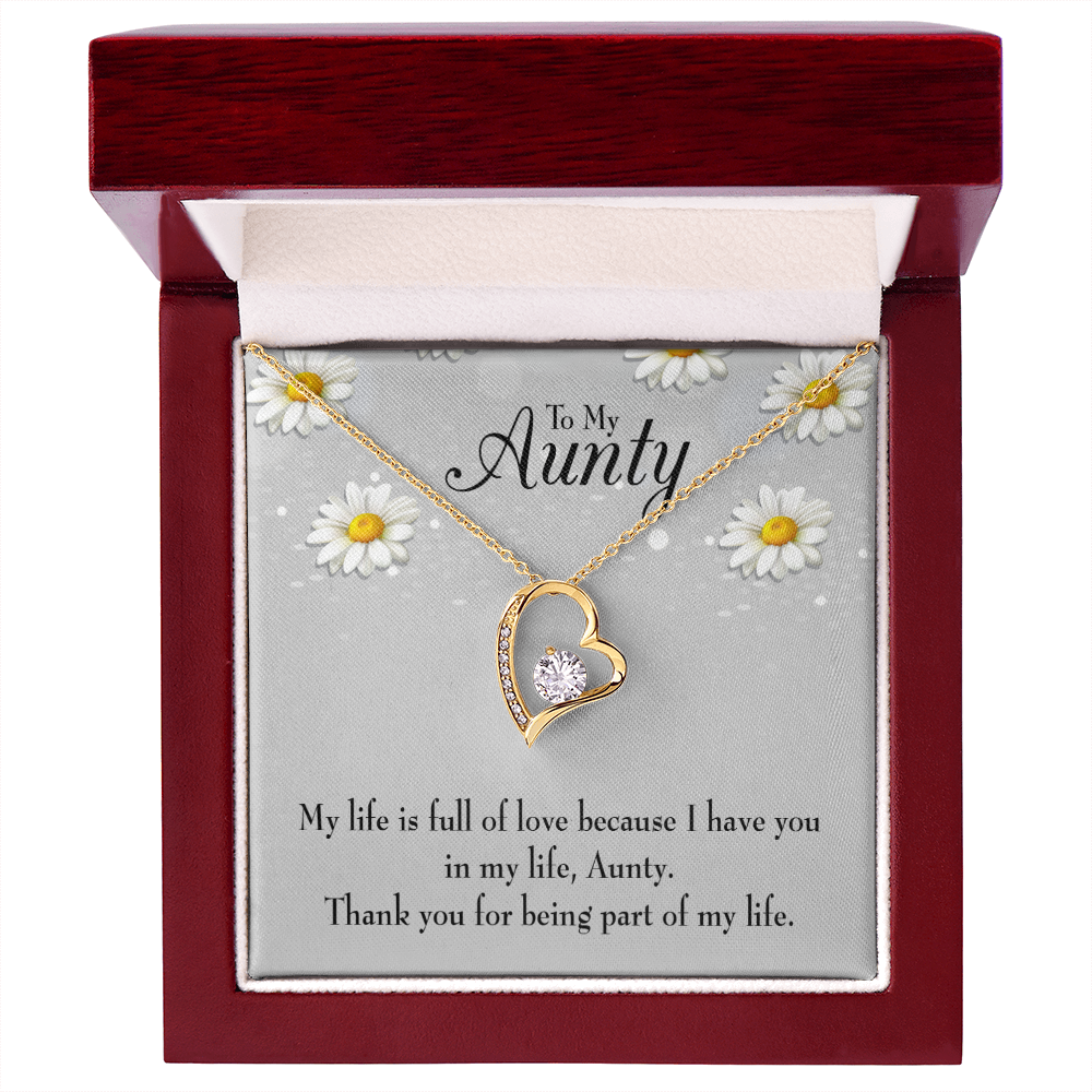 To Aunt Thank You Auntie Forever Love Necklace-Express Your Love Gifts